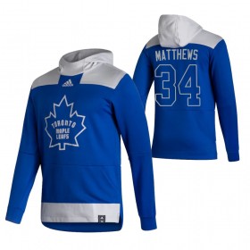 Herren Toronto Maple Leafs Auston Matthews 34 2020-2021 Reverse Retro Pullover Hooded Sweatshirt